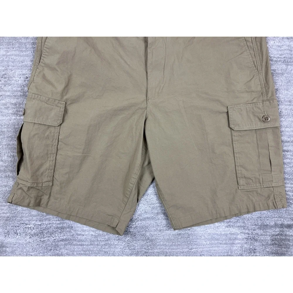 Dockers Cargo Shorts Mens 44 Khaki Tan Stretch Cotton 6-Pocket Utility Casual